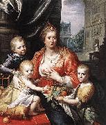 Paulus Moreelse, Sophia Hedwig, Countess of Nassau Dietz, with her Three Sons.